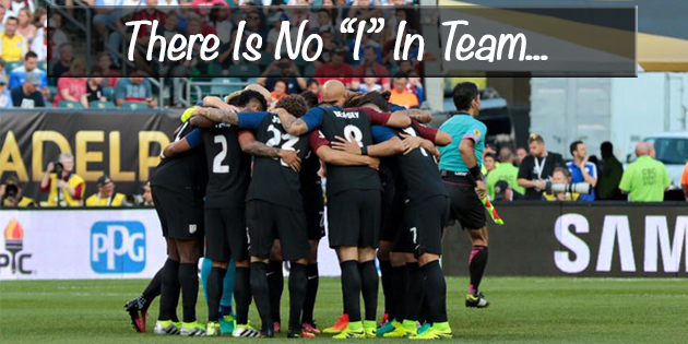 there is no i in team